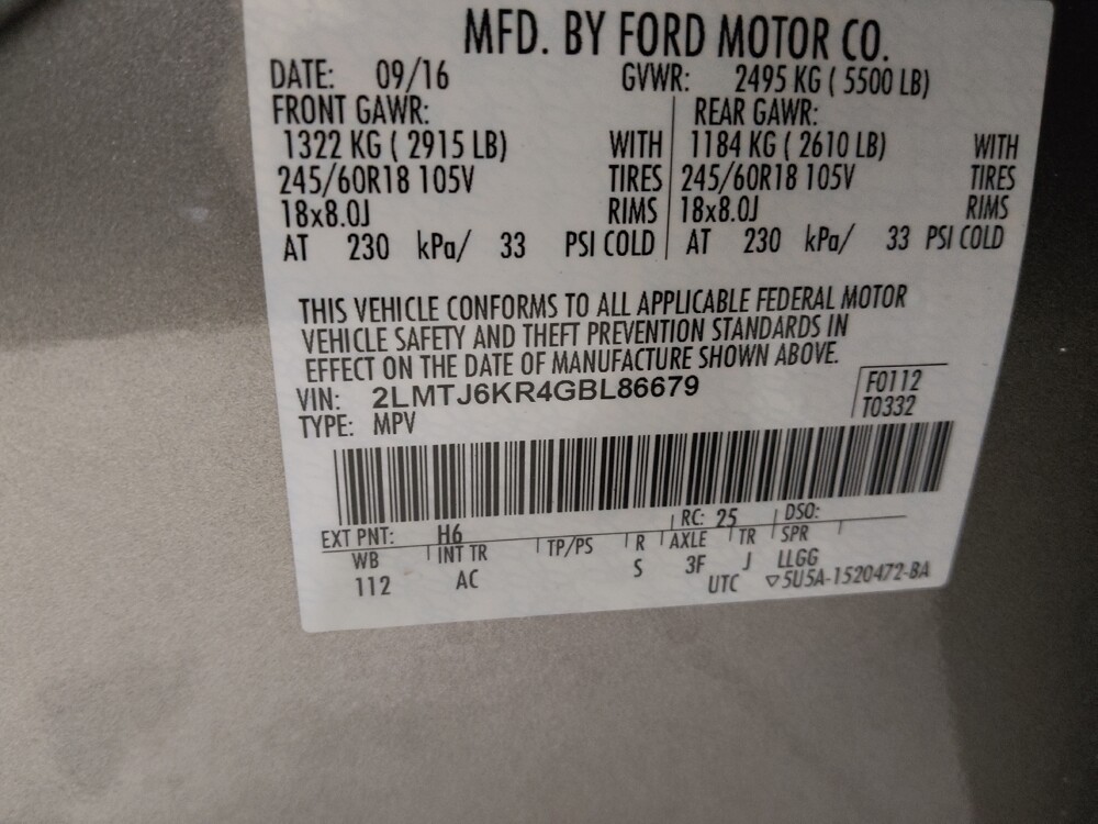 2016 Lincoln MKX in Macon, GA 31210 - 18114043 33