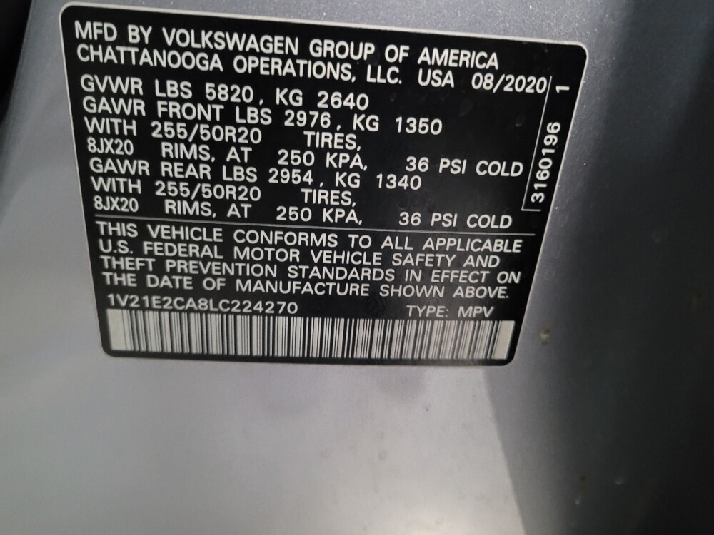 2020 Volkswagen Atlas in Downey, CA 90241 - 18114093 33