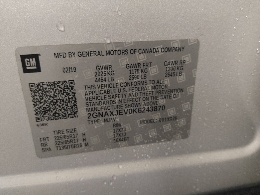 2019 Chevrolet Equinox in Lakeland, FL 33815 - 18114110 33