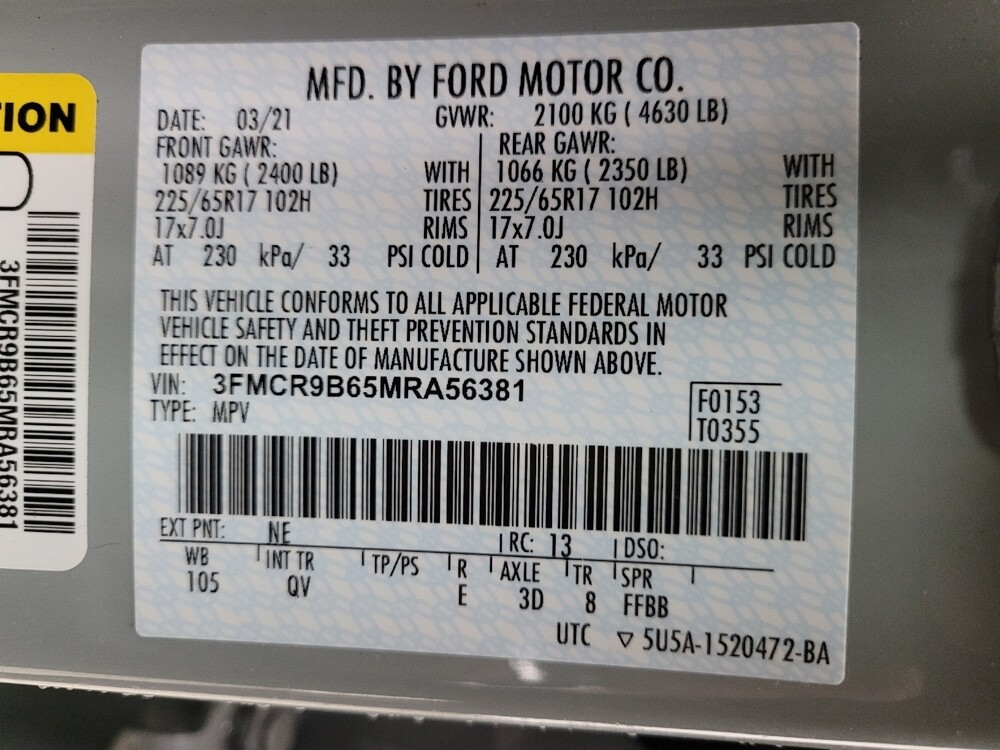 2021 Ford Bronco Sport in Taylor, MI 48180 - 18114120 33