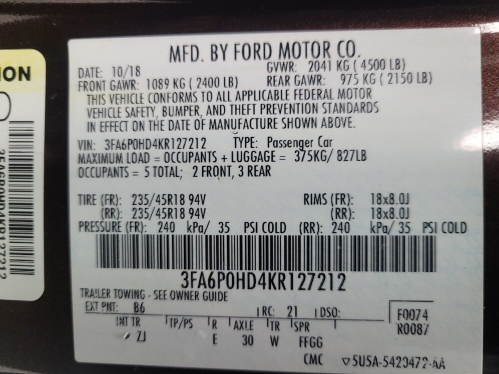 2019 Ford Fusion in Memphis, TN 38115 - 18114127 33