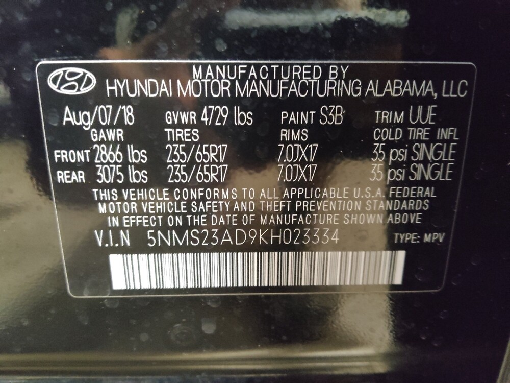 2019 Hyundai Santa Fe in Gainesville, FL 32609 - 18114183 33