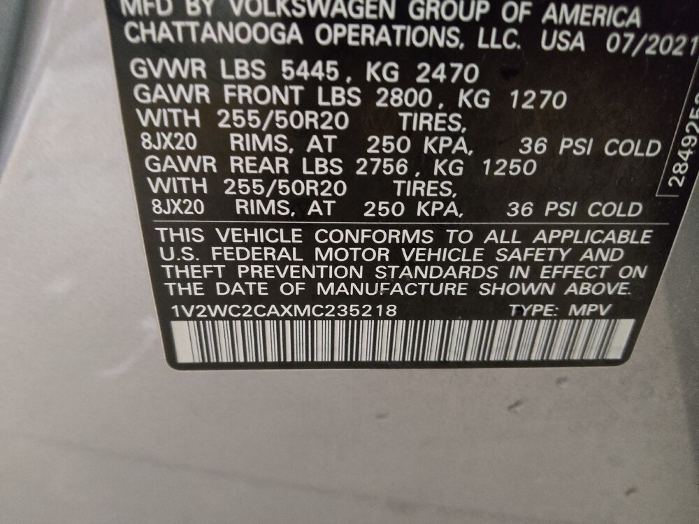 2021 Volkswagen Atlas in Marietta, GA 30062 - 18114199 33