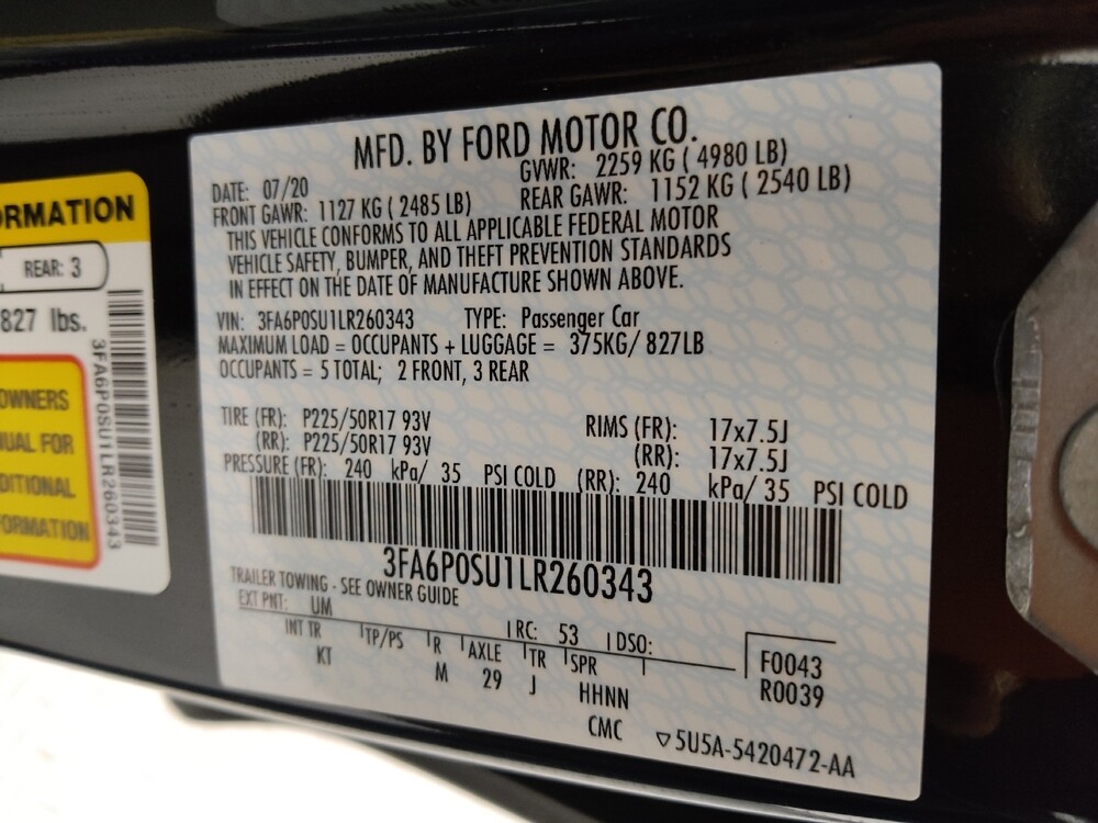 2020 Ford Fusion in Springfield, MO 65807 - 18114294 33