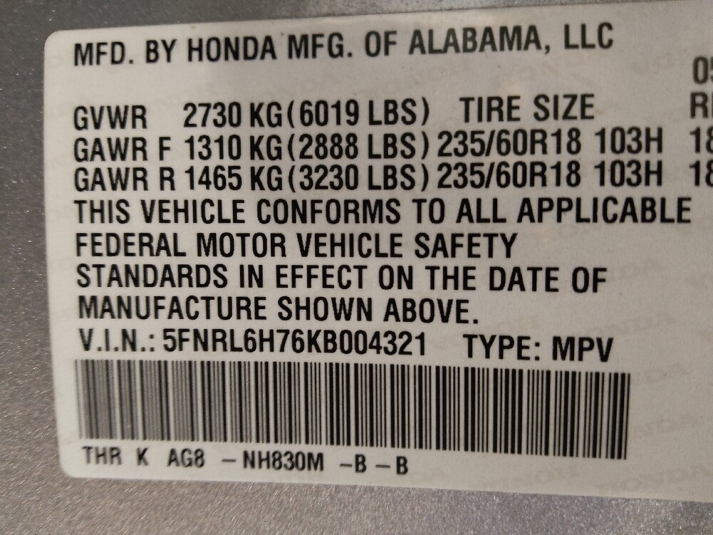 2019 Honda Odyssey in Conyers, GA 30094 - 18114458 33