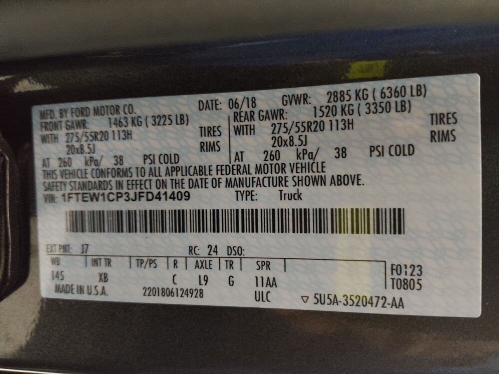 2018 Ford F150 in Tallahassee, FL 32304 - 18114501 33