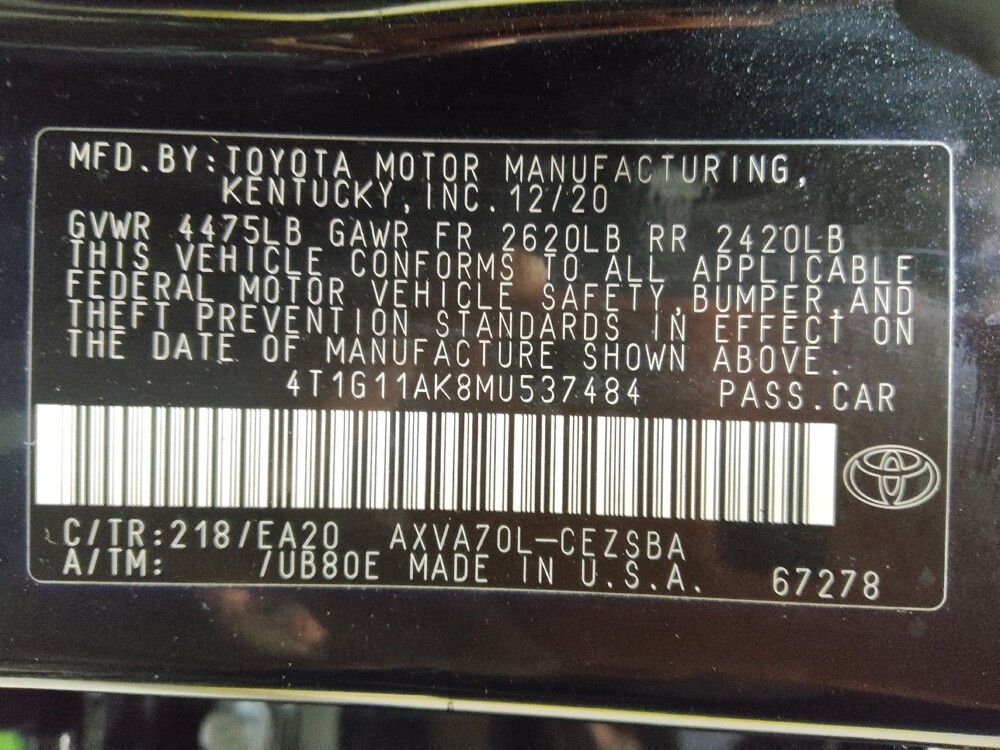 2021 Toyota Camry in Greenville, NC 27834 - 18114543 33