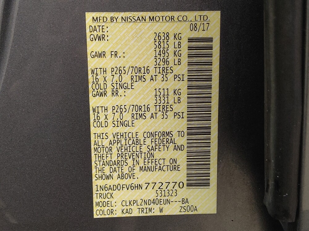 2017 Nissan Frontier in Fairfield, OH 45014 - 18114581 33