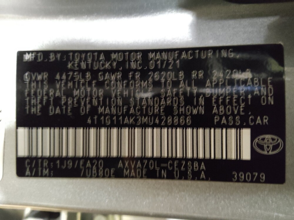 2021 Toyota Camry in West Palm Beach, FL 33409 - 18114687 33