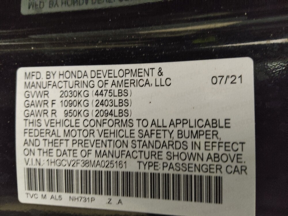 2021 Honda Accord in Tampa, FL 33612 - 18114786 33