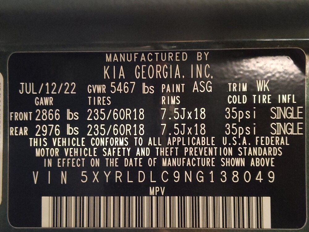 2022 Kia Sorento in Sanford, FL 32773 - 18114800 33