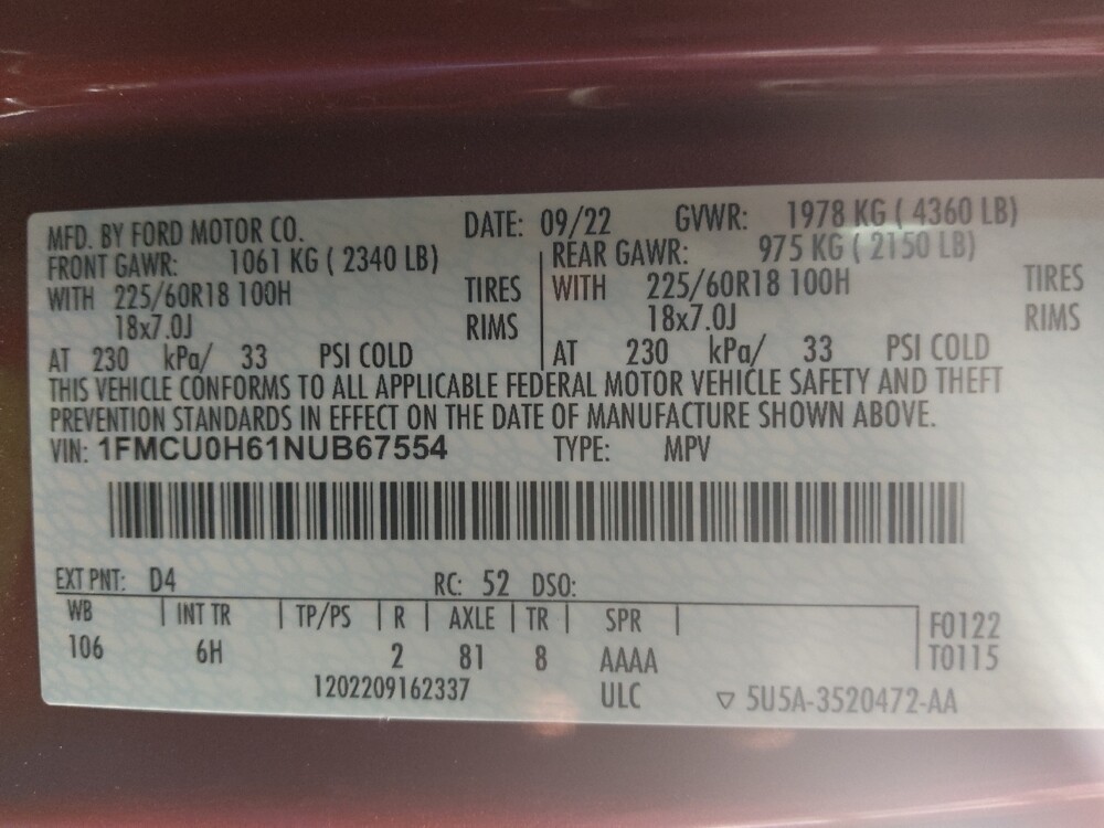 2022 Ford Escape in Houston, TX 77034 - 18114820 33