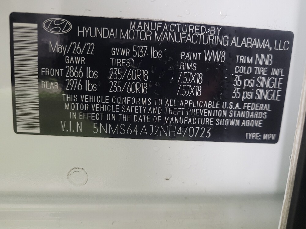 2022 Hyundai Santa Fe in Union City, GA 30291 - 18114845 33