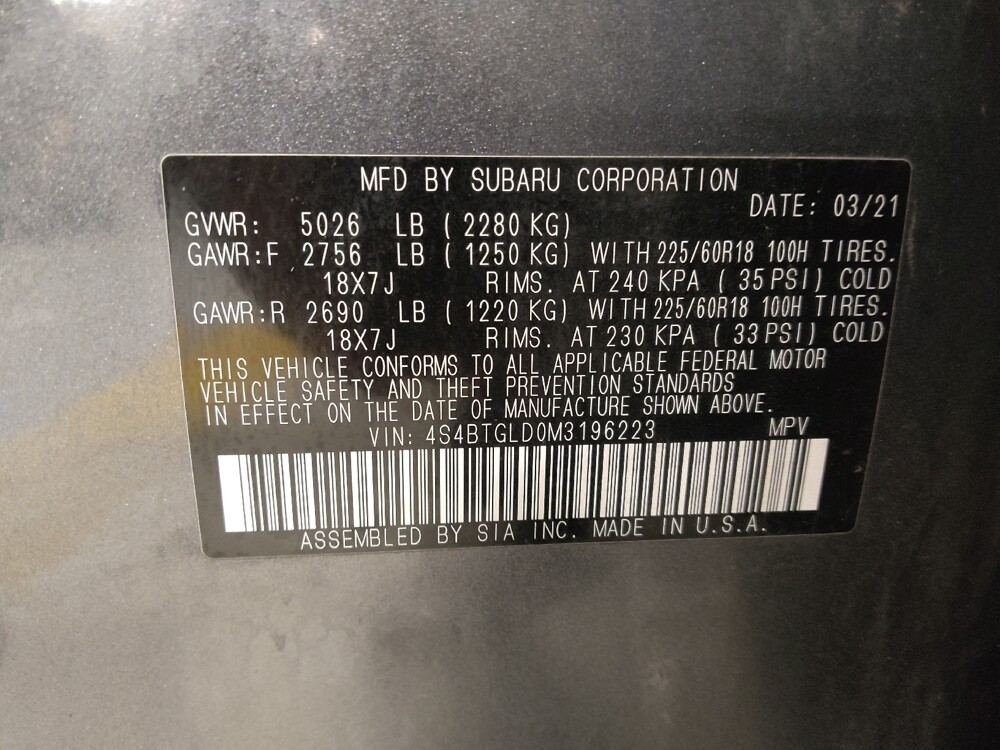 2021 Subaru Outback in Morrow, GA 30260 - 18114848 33