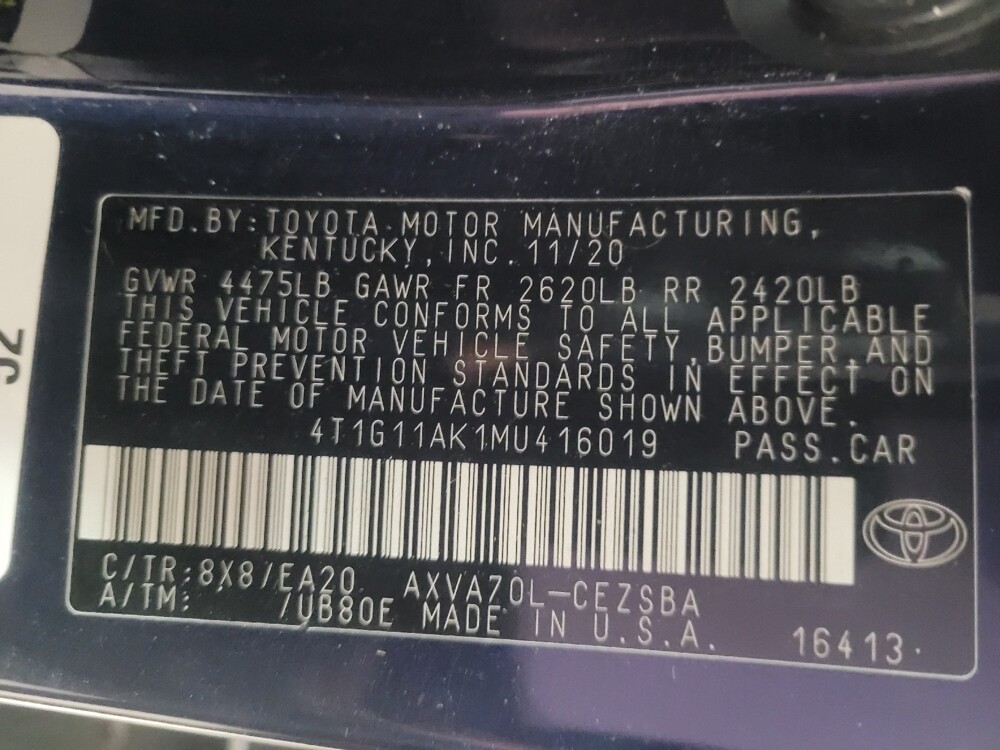 2021 Toyota Camry in Union City, GA 30291 - 18114849 33