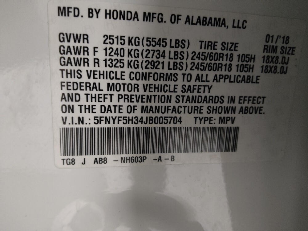2018 Honda Pilot in Stone Mountain, GA 30083 - 18114907 33