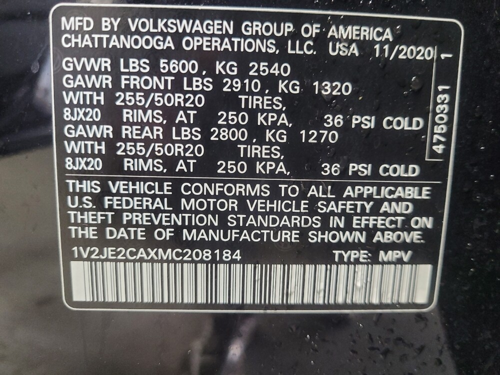 2021 Volkswagen Atlas in Conyers, GA 30094 - 18114941 33