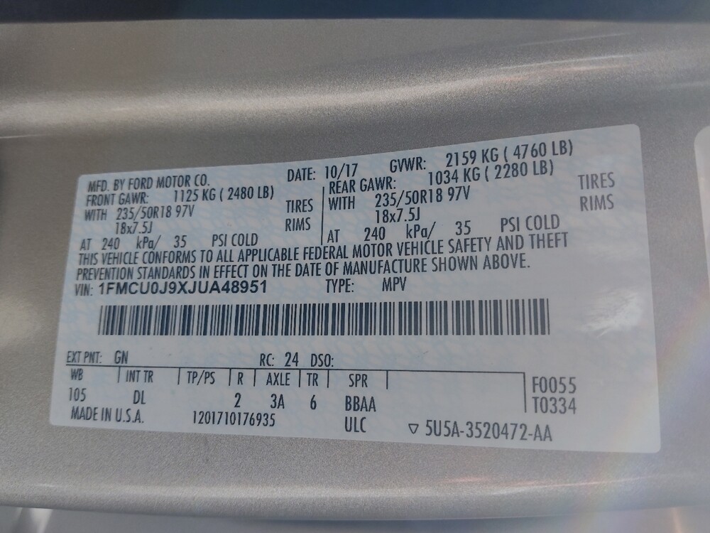 2018 Ford Escape in Conyers, GA 30094 - 18114944 33