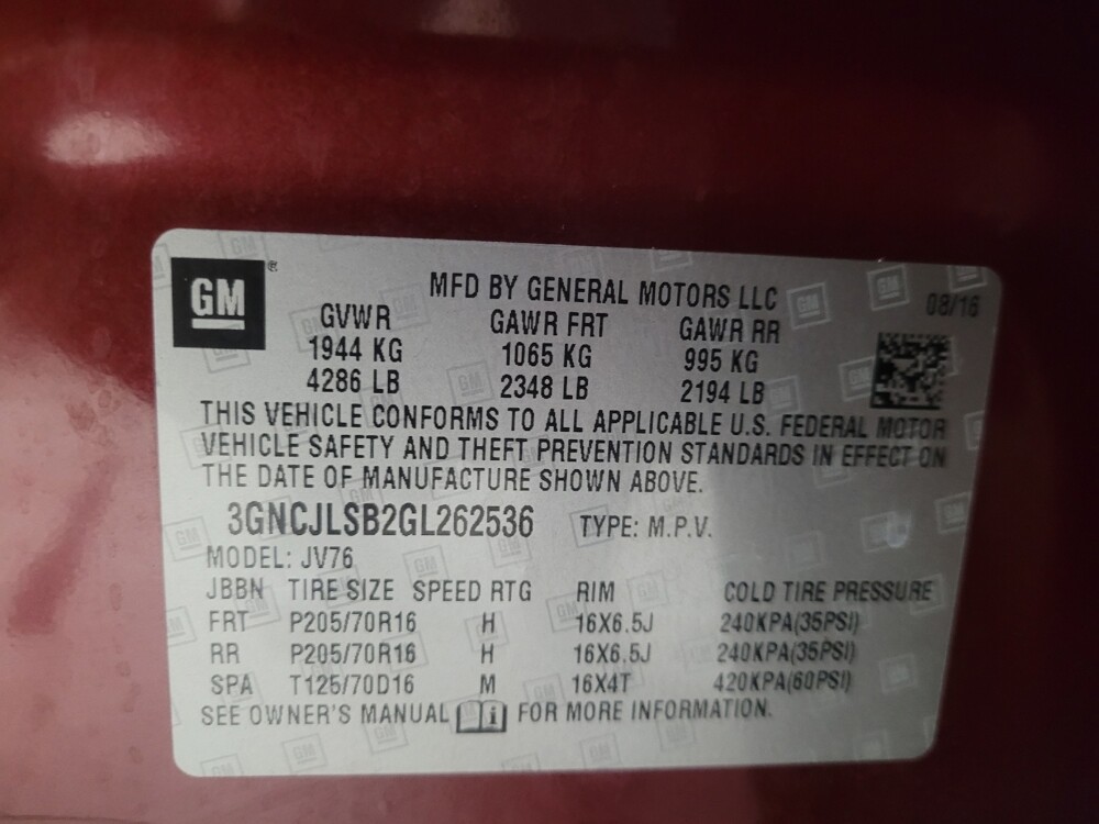 2016 Chevrolet Trax in Knoxville, TN 37923 - 18115041 33