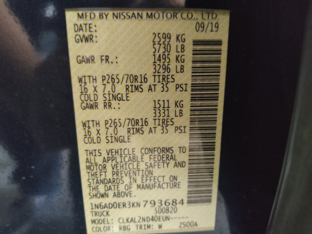 2019 Nissan Frontier in Lakeland, FL 33815 - 18115076 33