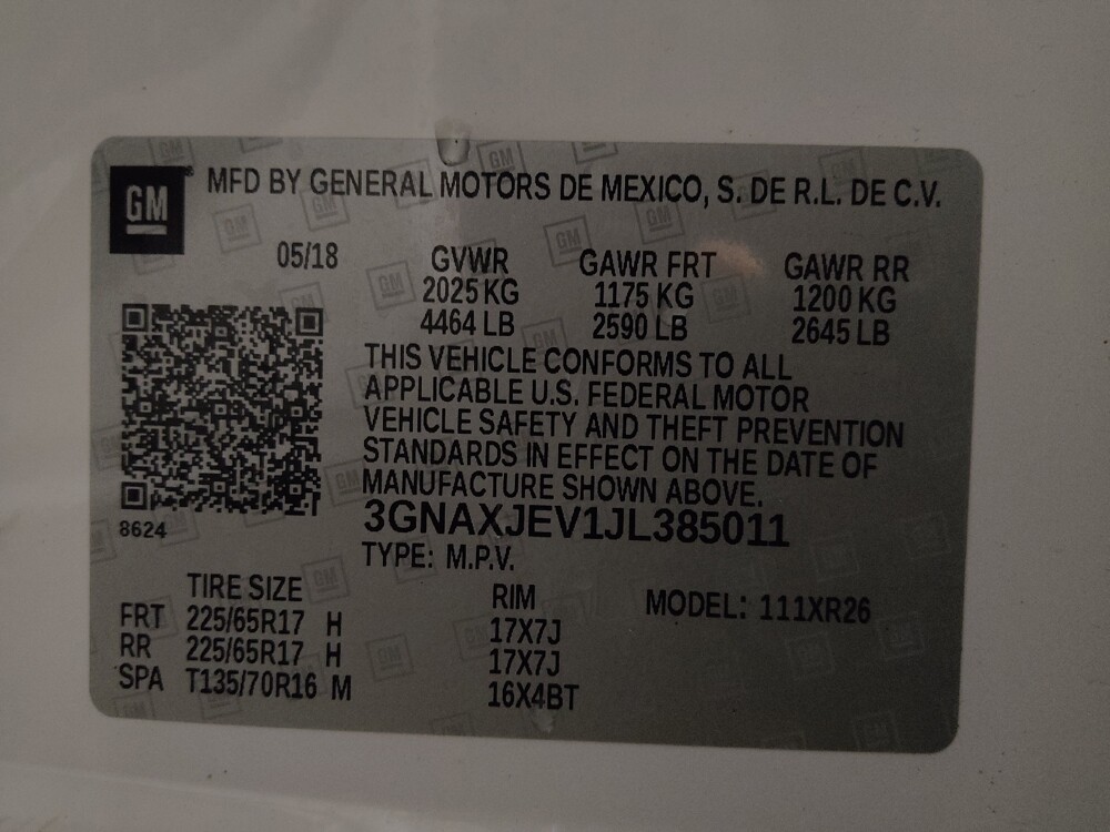 2018 Chevrolet Equinox in Jacksonville, FL 32225 - 18115090 33