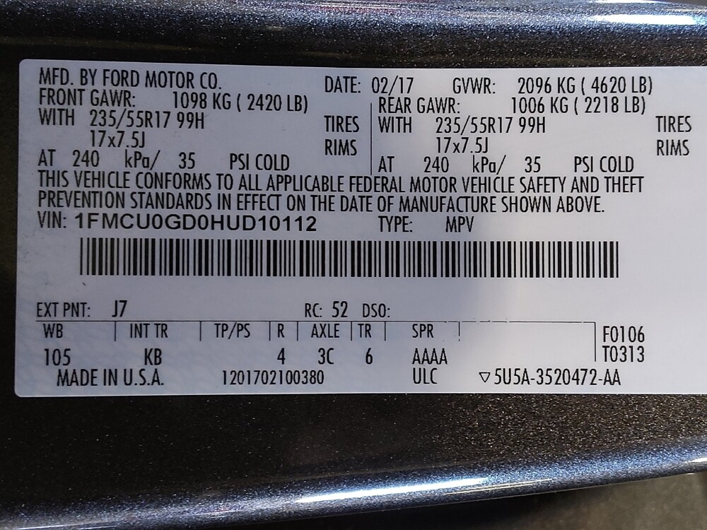 2017 Ford Escape in Savannah, GA 31419 - 18115091 33