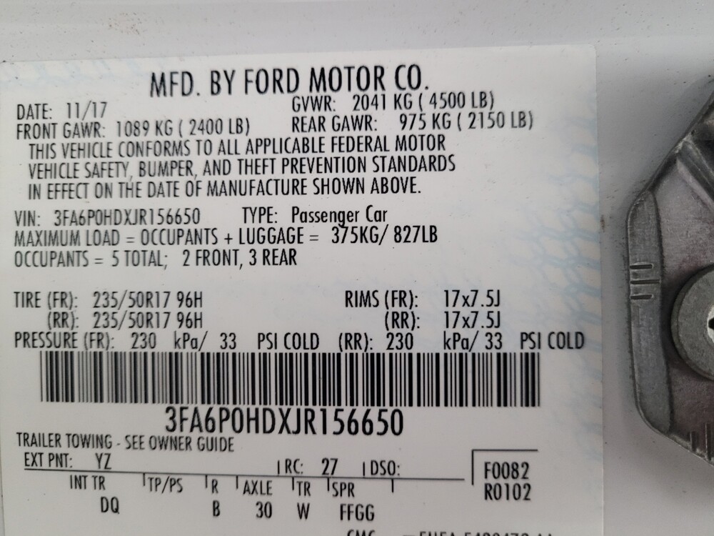 2018 Ford Fusion in Torrance, CA 90504 - 18115092 33