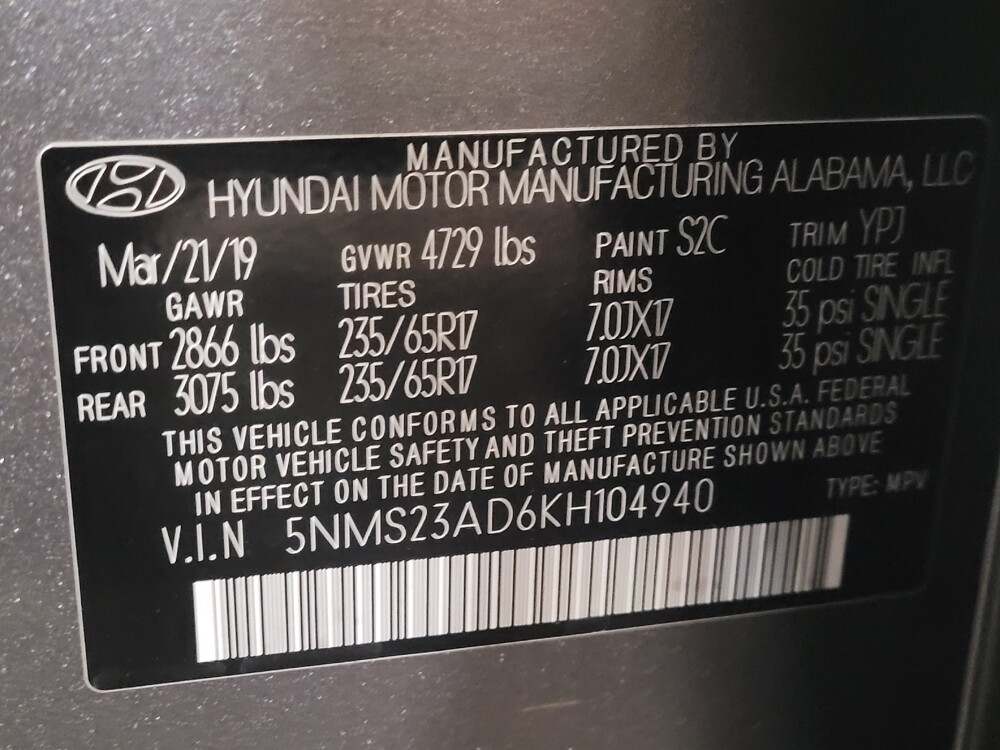 2019 Hyundai Santa Fe in Kissimmee, FL 34744 - 18115156 33