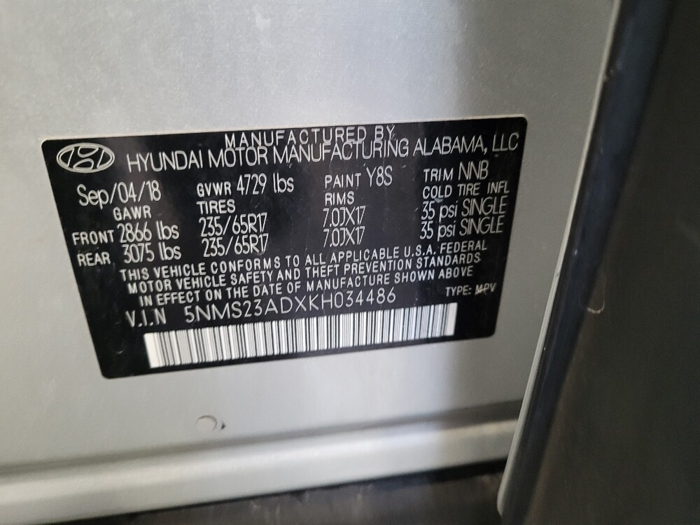 2019 Hyundai Santa Fe in Sacramento, CA 95821 - 18115193 33