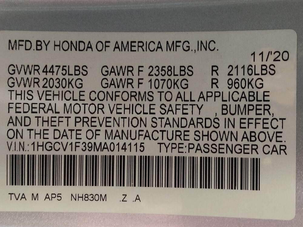 2021 Honda Accord in Houston, TX 77060 - 18115231 33