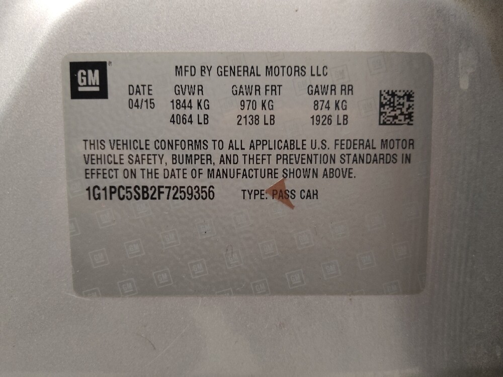 2015 Chevrolet Cruze in Colorado Springs, CO 80909 - 18115341 33