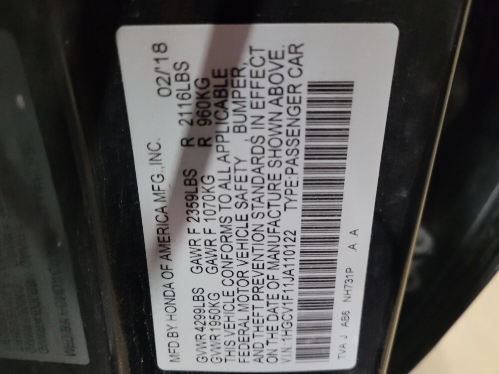 2018 Honda Accord in New Castle, DE 19720 - 18115560 33