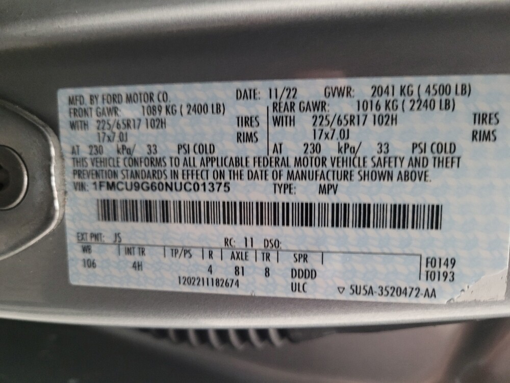 2022 Ford Escape in Downey, CA 90241 - 18115636 33