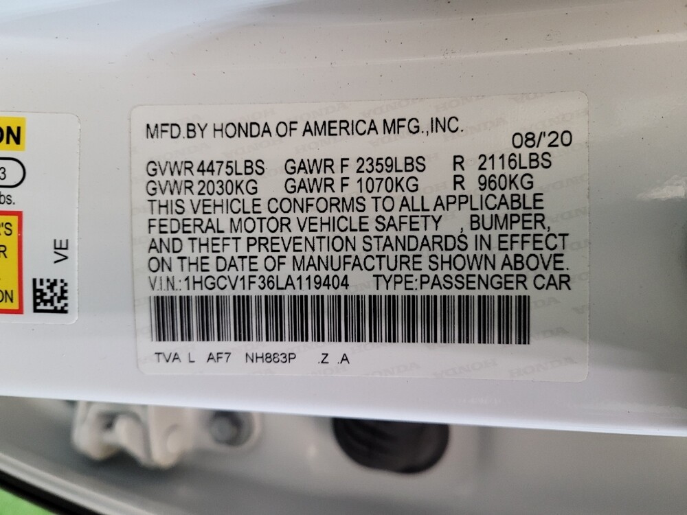 2020 Honda Accord in Fairfield, OH 45014 - 18115639 33