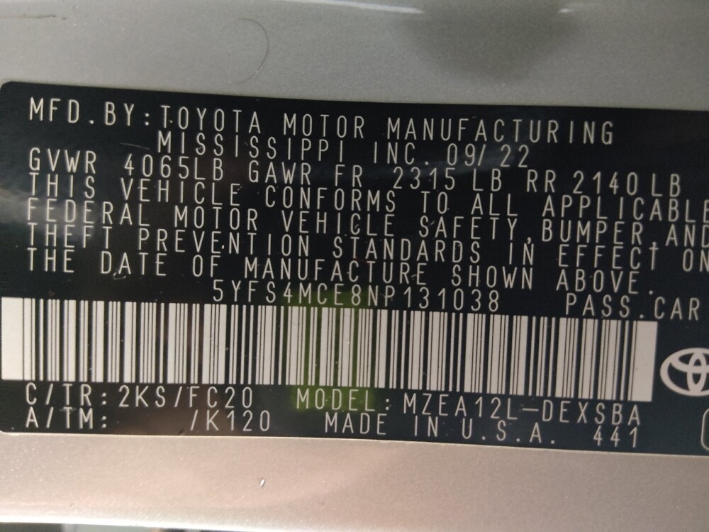 2022 Toyota Corolla in Clearwater, FL 33764 - 18115681 33