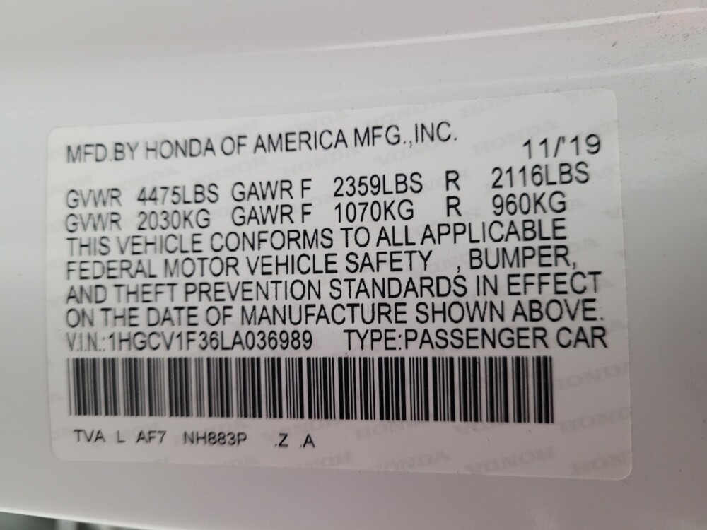 2020 Honda Accord in Riverside, CA 92504 - 18115740 33