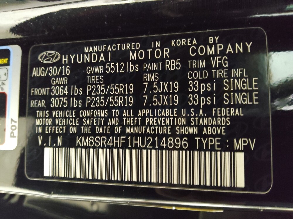 2017 Hyundai Santa Fe in Stone Mountain, GA 30083 - 18115763 33
