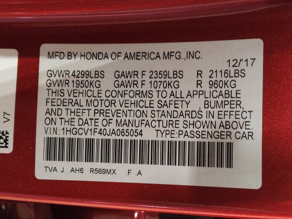 2018 Honda Accord in Lewisville, TX 75067 - 18115803 33