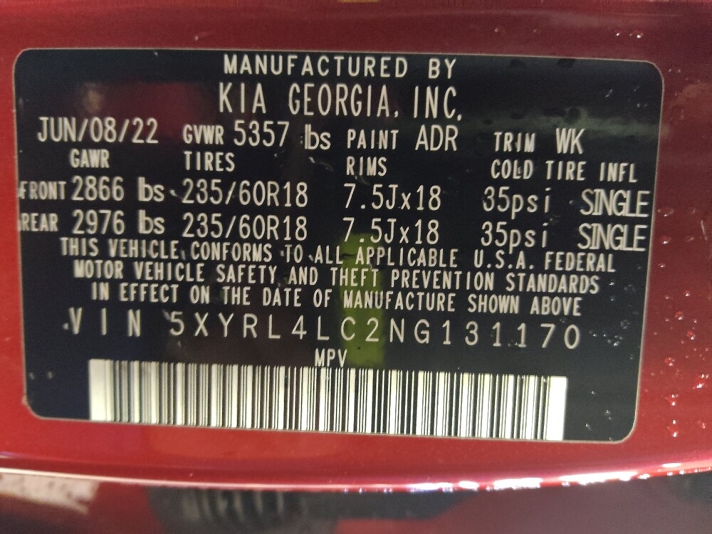 2022 Kia Sorento in Tallahassee, FL 32304 - 18115846 33