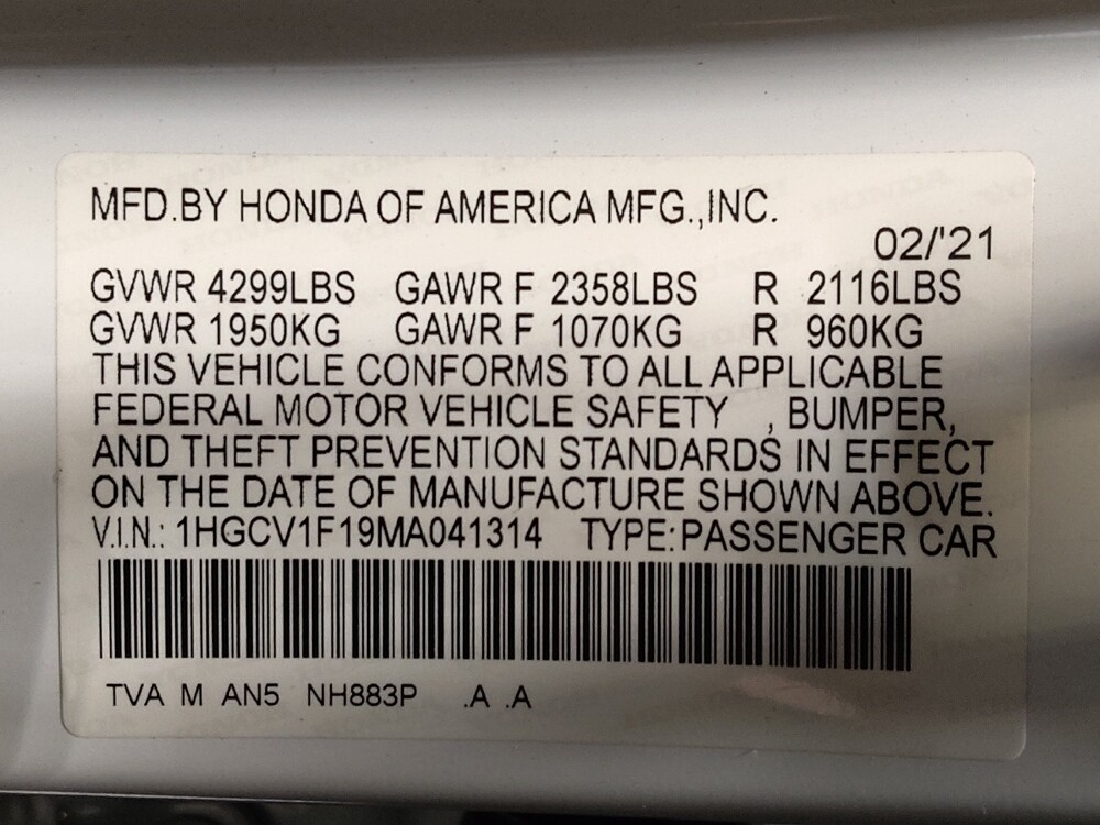 2021 Honda Accord in Sanford, FL 32773 - 18115882 33