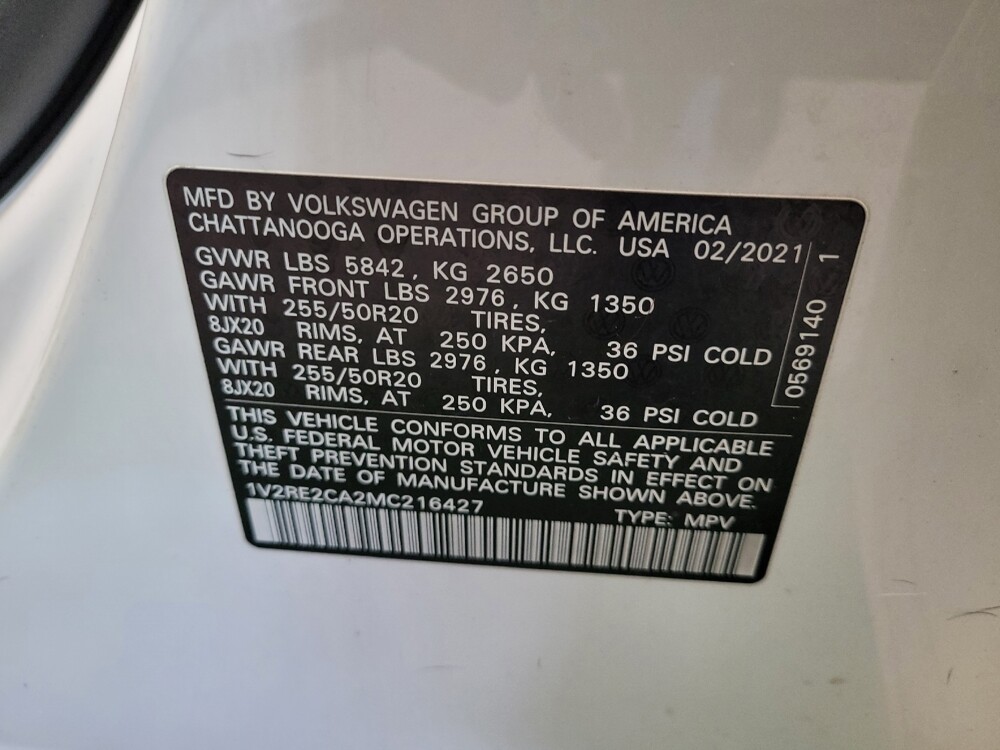 2021 Volkswagen Atlas in Toledo, OH 43617 - 18115962 33