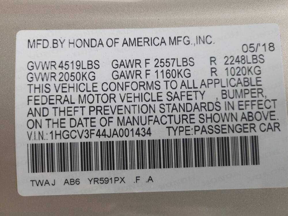 2018 Honda Accord in Taylor, MI 48180 - 18116020 33