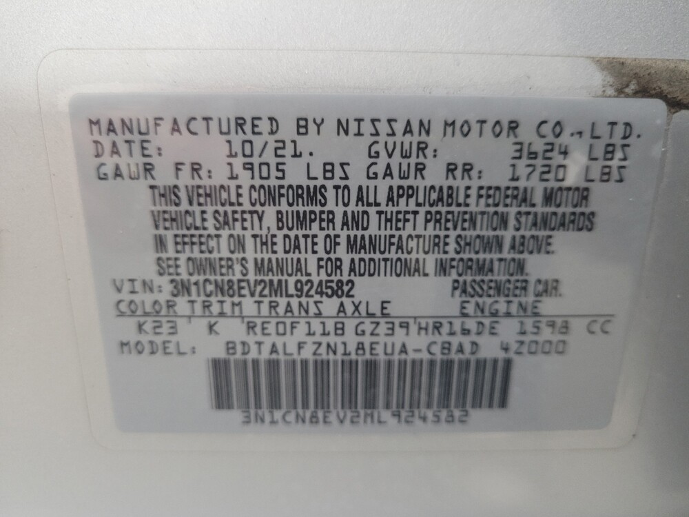 2021 Nissan Versa in Eastpointe, MI 48021 - 18116028 33