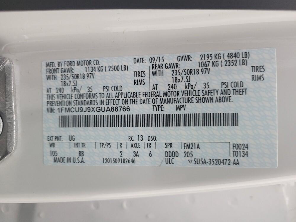 2016 Ford Escape in Eastpointe, MI 48021 - 18116033 33