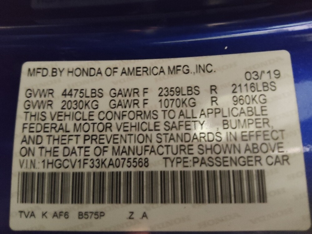 2019 Honda Accord in Greenville, SC 29607 - 18116052 33