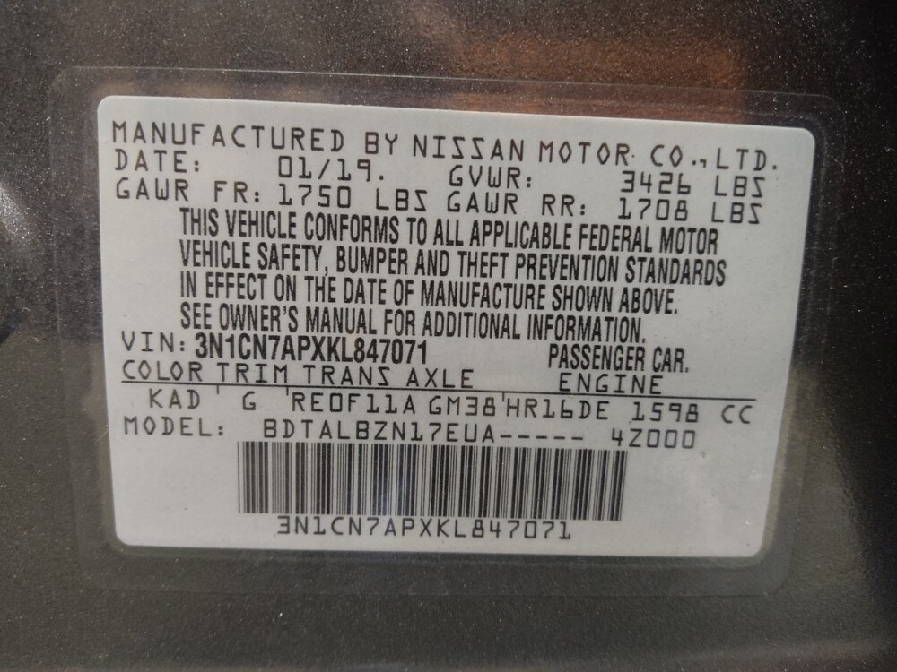 2019 Nissan Versa in Glendale, AZ 85301 - 18116197 33