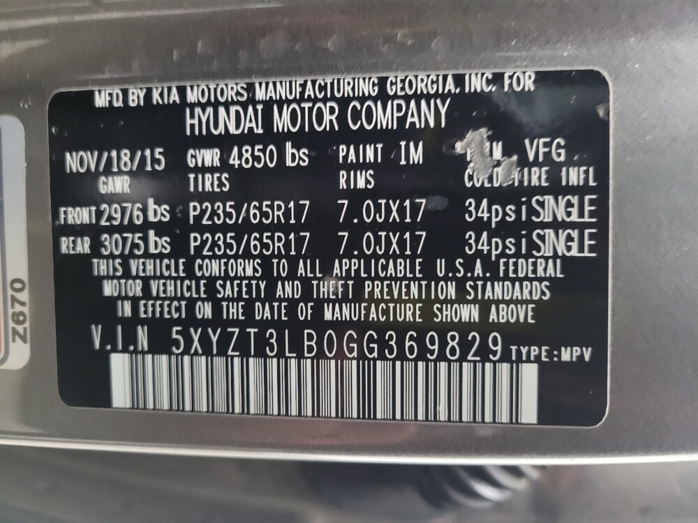 2016 Hyundai Santa Fe in Eastpointe, MI 48021 - 18116240 33