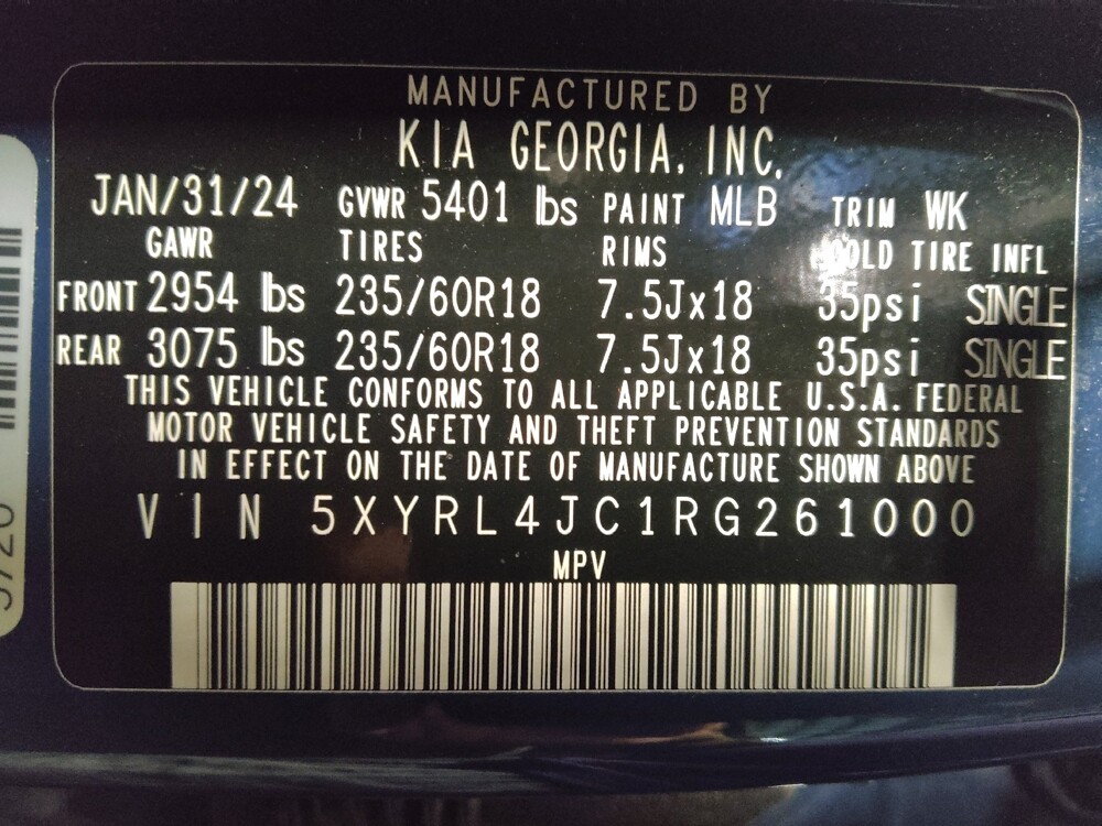 2024 Kia Sorento in Gainesville, FL 32609 - 18116475 33