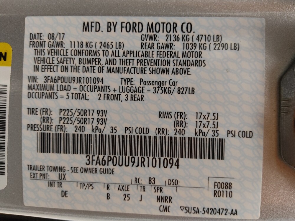 2018 Ford Fusion in Denver, CO 80012 - 18116505 33