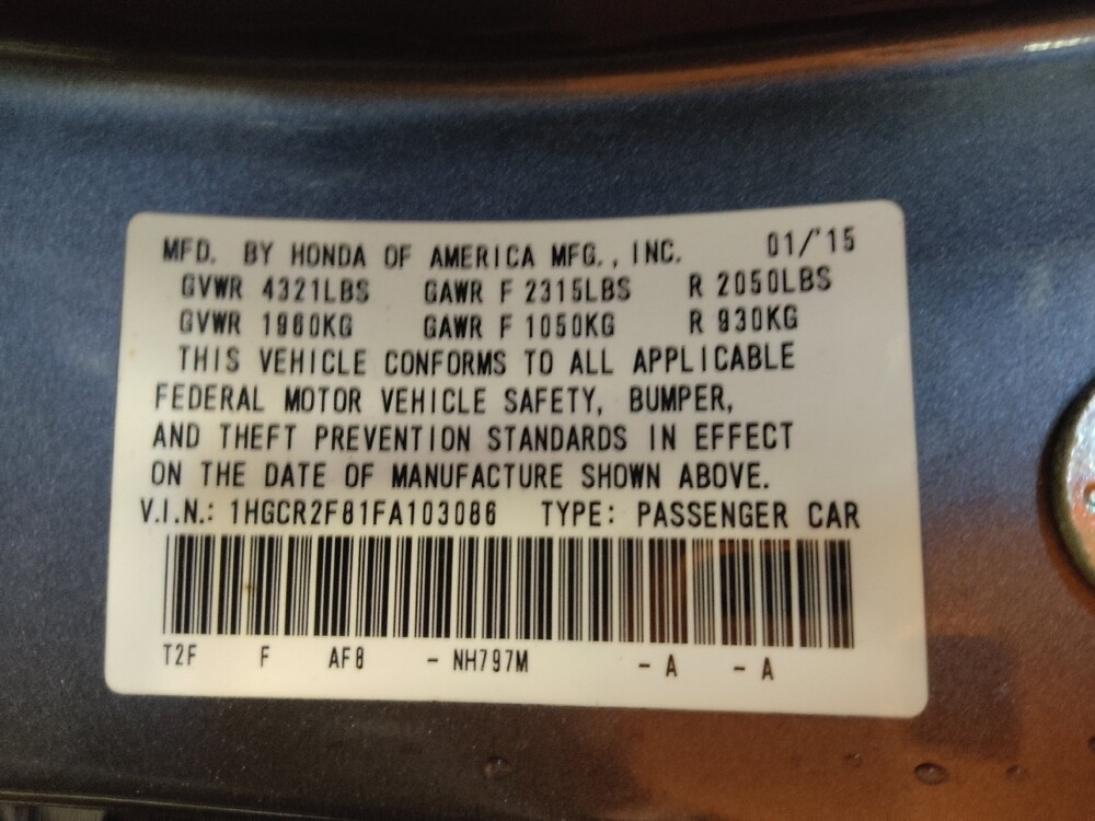 2015 Honda Accord in Charlotte, NC 28213 - 18116712 33